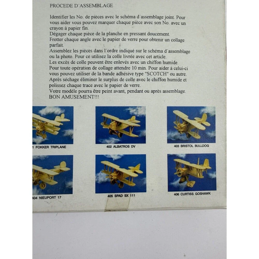 LEGENDS OF THE AIR Model Miniature Wooden Aircraft Kits Lot of 3 New Old Stock